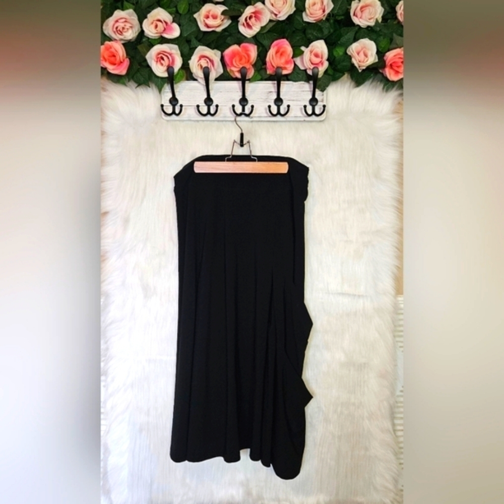 Sympli Sinature Jersey Draped Midi Skirt w/ pockets